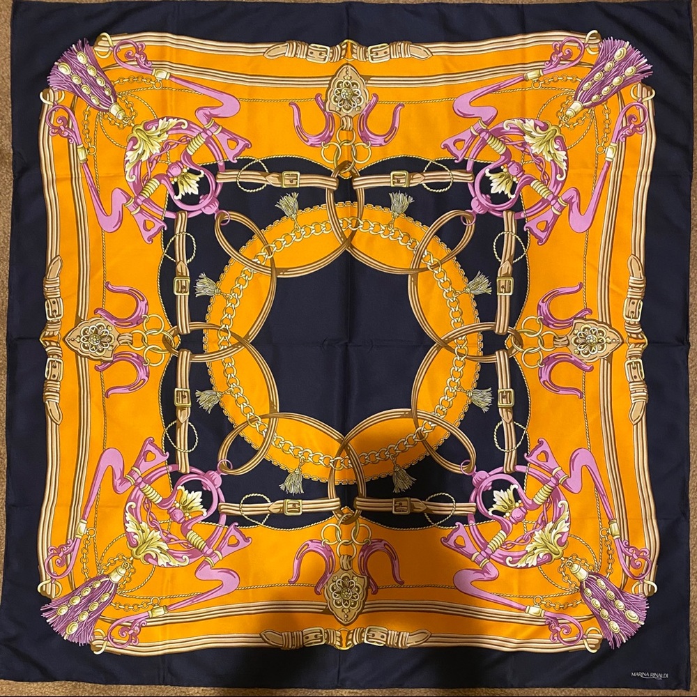 MARINA RINALDI 100%silk scarf.